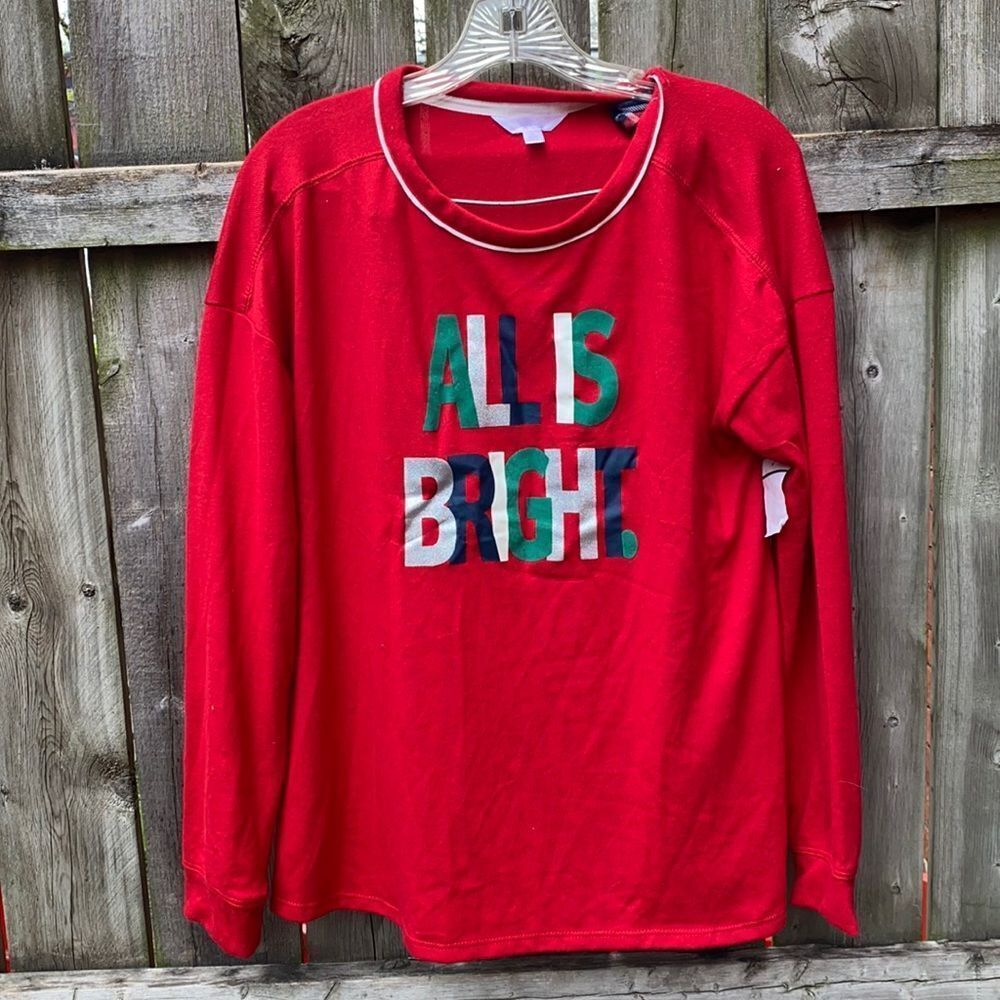 Secret Treasures holiday pj top sz. M NWT